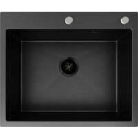 Кухонная мойка Axus LS-6050B Nano Black - Изображение №2 — Chaika Market
