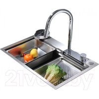 Кухонная мойка Abber Wasser Kreis AF2194 (хром) — Chaika Market