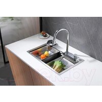 Кухонная мойка Abber Wasser Kreis AF2194 (хром) - Изображение №2 — Chaika Market