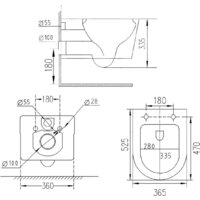 Унитаз подвесной Roxen Porto 530155-01 Rimless Soft Close - Изображение №12 — Chaika Market