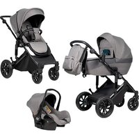 Универсальная коляска Farfello Molly Pro MP-1 (3 в 1, серый) — Chaika Market