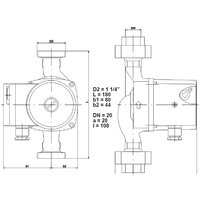 Циркуляционный насос IMP Pumps GHN 20/60-180 - Изображение №2 — Chaika Market