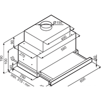 Кухонная вытяжка MAUNFELD Galaxy 60 (белый) - Изображение №2 — Chaika Market
