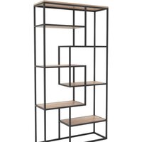 Стеллаж Hype Mebel Зиг-Заг-2 120x200 (черный/дуб галифакс натуральный) — Chaika Market