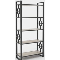 Стеллаж Hype Mebel Квадро 80x170 (черный/дуб галифакс натуральный) - Изображение №1 — Chaika Market