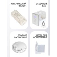 Увлажнитель воздуха Pioneer HDS12 (белый) - Изображение №10 — Chaika Market