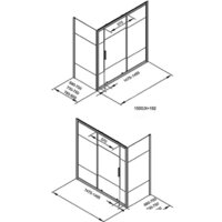 Стеклянная шторка для ванны Aquanet Practic AE10-B-170H150U-CP (прозрачное стекло) - Изображение №2 — Chaika Market