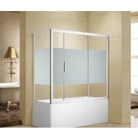 Стеклянная шторка для ванны Aquanet Practic AE10-B-170H150U-CP (прозрачное стекло) — Chaika Market