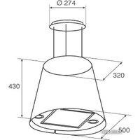 Кухонная вытяжка Jetair Gisela WH/F/50 (PRF0099143) - Изображение №3 — Chaika Market