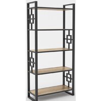 Стеллаж Hype Mebel Квадро 80x170 (черный/древесина белая) - Изображение №1 — Chaika Market