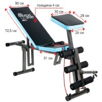 Силовая скамья Atlas Sport AS-03 Pro с партой (черный/синий) - Изображение №2 — Chaika Market