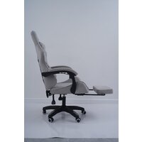 Игровое (геймерское) кресло Calviano 1584 (велюр, серый) - Изображение №11 — Chaika Market