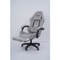 Игровое (геймерское) кресло Calviano 1584 (велюр, серый) - Изображение №5 — Chaika Market