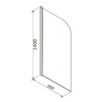 Стеклянная шторка для ванны Roxen Brimen 52010-80 80х140 - Изображение №7 — Chaika Market