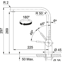 Смеситель Franke Atlas Neo поворотный излив 115.0550.424 (черный/нержавеющая сталь) - Изображение №2 — Chaika Market
