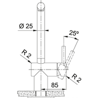 Смеситель Franke Atlas Neo поворотный излив 115.0550.424 (черный/нержавеющая сталь) - Изображение №3 — Chaika Market