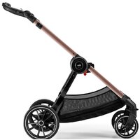 Универсальная коляска CAM Posh (2 в 1, розовый/рама розовое золото) - Изображение №2 — Chaika Market