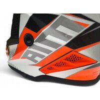 Мотошлем AIM RH855 Fiber Glass Tondo RH855T-OBW-S (S, оранжевый/черный/белый) - Изображение №9 — Chaika Market