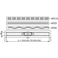 Трап/канал Alcaplast APZ10-950M - Изображение №3 — Chaika Market