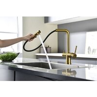 Смеситель Paulmark Serpentine Se213222-BG (золото/брашированное золото) - Изображение №9 — Chaika Market