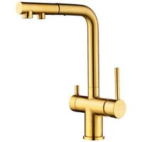 Смеситель Paulmark Serpentine Se213222-BG (золото/брашированное золото) — Chaika Market