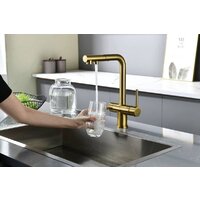 Смеситель Paulmark Serpentine Se213222-BG (золото/брашированное золото) - Изображение №6 — Chaika Market