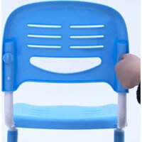 Парта Растущая мебель B204 + стул + выдвижной ящик + подставка для книг + светильник (голубой/белый) - Изображение №13 — Chaika Market