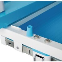 Парта Растущая мебель B204 + стул + выдвижной ящик + подставка для книг + светильник (голубой/белый) - Изображение №2 — Chaika Market