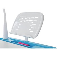 Парта Растущая мебель B204 + стул + выдвижной ящик + подставка для книг + светильник (голубой/белый) - Изображение №7 — Chaika Market