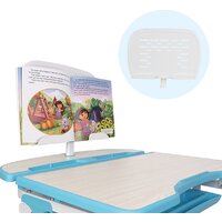 Парта Растущая мебель B204 + стул + выдвижной ящик + подставка для книг + светильник (голубой/белый) - Изображение №8 — Chaika Market