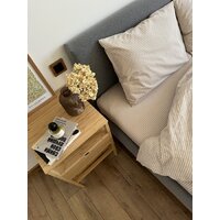 2-спальный комплект постельного белья Царство сновидений Вареный хлопок Бежевая полоса 150-0129 (2-сп, нав. 50x70) - Изображение №2 — Chaika Market