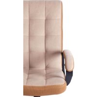 Офисное кресло TetChair Trendy (флок, бежевый/бронзовый) - Изображение №6 — Chaika Market