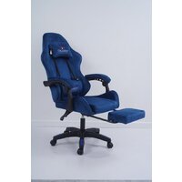 Игровое (геймерское) кресло Calviano 1584 (велюр, синий) - Изображение №2 — Chaika Market