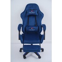 Игровое (геймерское) кресло Calviano 1584 (велюр, синий) - Изображение №14 — Chaika Market