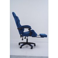 Игровое (геймерское) кресло Calviano 1584 (велюр, синий) - Изображение №4 — Chaika Market