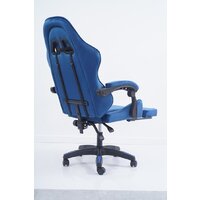 Игровое (геймерское) кресло Calviano 1584 (велюр, синий) - Изображение №7 — Chaika Market