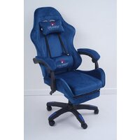 Игровое (геймерское) кресло Calviano 1584 (велюр, синий) - Изображение №16 — Chaika Market