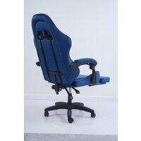 Игровое (геймерское) кресло Calviano 1584 (велюр, синий) - Изображение №8 — Chaika Market