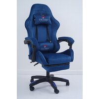 Игровое (геймерское) кресло Calviano 1584 (велюр, синий) - Изображение №23 — Chaika Market