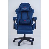 Игровое (геймерское) кресло Calviano 1584 (велюр, синий) - Изображение №13 — Chaika Market