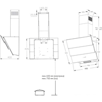 Кухонная вытяжка Korting KHC 68073 GN - Изображение №3 — Chaika Market