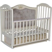 Классическая детская кроватка Антел Anita 999 с мягкой стенкой (слоновая кость) - Изображение №2 — Chaika Market