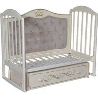 Классическая детская кроватка Антел Anita 999 с мягкой стенкой (слоновая кость) - Изображение №3 — Chaika Market