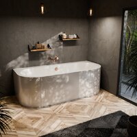Ванна Bonito Home Aura 170x75 BH-AU-104-170W/St+BH-AU-P-170 (с ножками, экраном и креплением) - Изображение №4 — Chaika Market