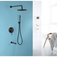 Душевая система  Abber Emotion AF8817B (черный матовый) - Изображение №2 — Chaika Market