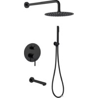 Душевая система  Abber Emotion AF8817B (черный матовый) — Chaika Market