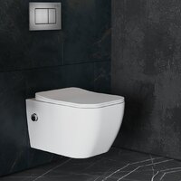 Унитаз подвесной Roxen Cube Bidet One Rimless 6 в 1 StounFix Dual Fresh 623444 (оружейная сталь/металл) - Изображение №12 — Chaika Market