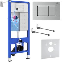 Инсталляция для унитаза Roxen StounFix Dual Fresh 968406 (c аромадозатором) с кнопкой (сатин) — Chaika Market