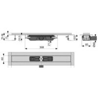 Трап/канал Alcaplast APZ101-1050 Low (без решетки) - Изображение №2 — Chaika Market