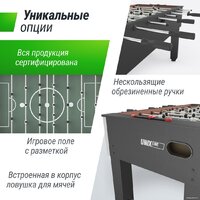 Настольный футбол Unix Line GTSFU140X74BK - Изображение №9 — Chaika Market